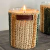 Vela Artesanal De Rafia Con Fragancia Menta Y Té Pequeña