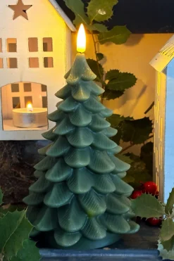 Vela LED Con Diseño De Árbol
