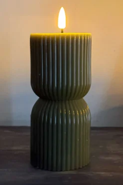Vela LED Diseño Ondas Verde