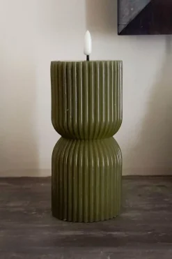 Vela LED Diseño Ondas Verde