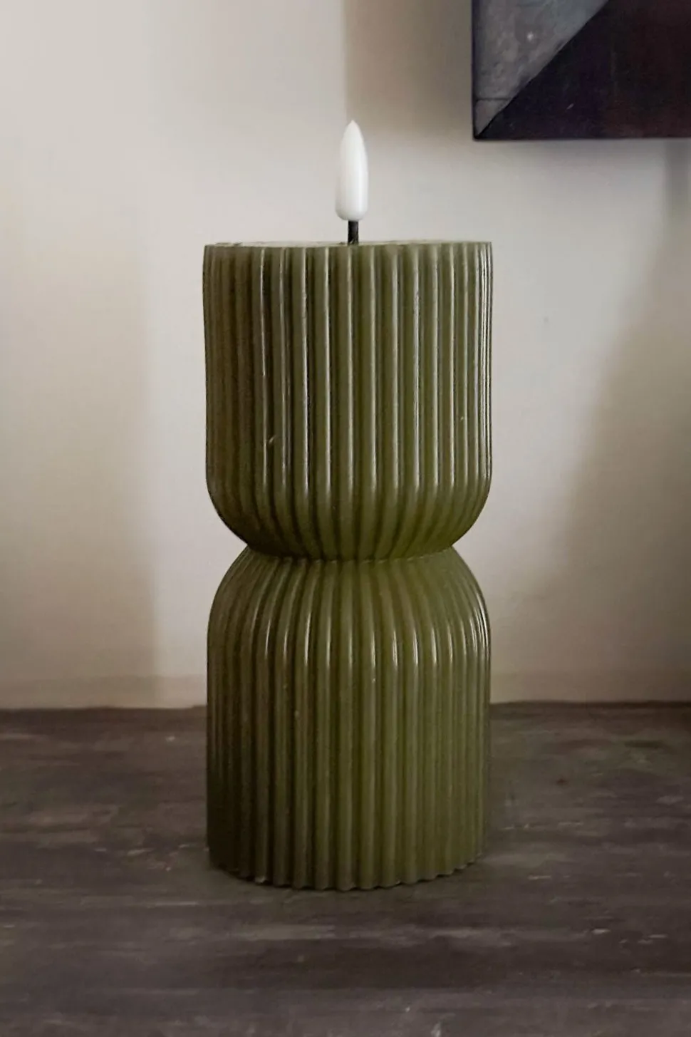 Vela LED Diseño Ondas Verde