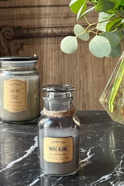 Vela Perfumada Con Frasco Y Tapa De Vidrio