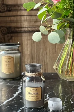 Vela Perfumada Con Frasco Y Tapa De Vidrio
