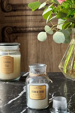 Vela Perfumada Con Frasco Y Tapa De Vidrio