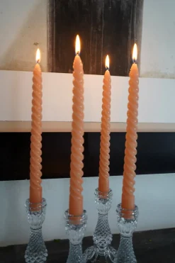 Velas Con Diseño En Espiral Melocotón