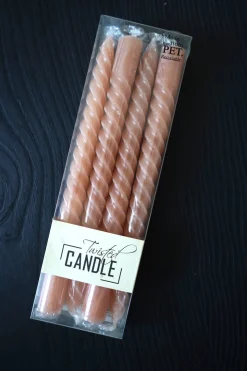 Velas Con Diseño En Espiral Melocotón
