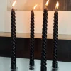 Velas Con Diseño En Espiral Negras