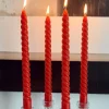 Velas Con Diseño En Espiral Rojas