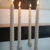Velas Con Diseño En Espiral Beige