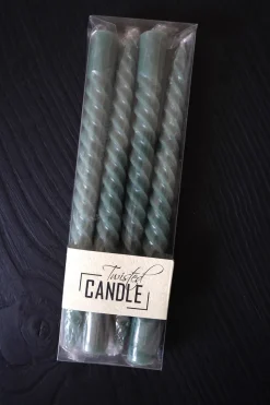 Velas Con Diseño En Espiral Verdes