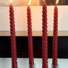 Velas Con Diseño En Espiral Granates