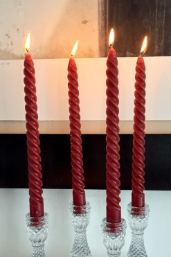 Velas Con Diseño En Espiral Granates
