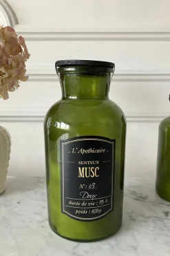 Velas Grandes Perfumadas Con Tapa Negra En Frasco De Vidrio